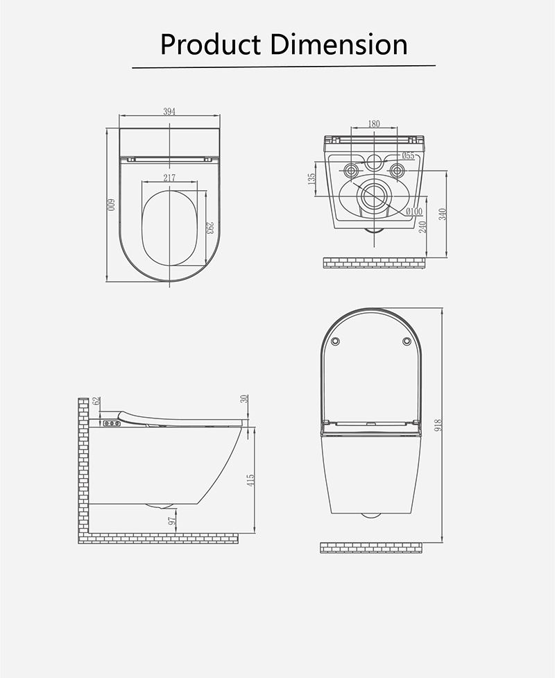Cisterna de gabinete con descarga de color blanco