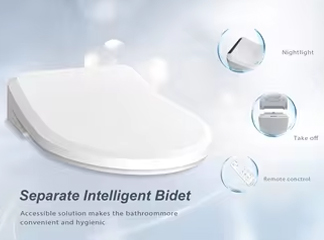 Asiento de inodoro inteligente Oceanwell E552: control de botón lateral y diseño extendido que redefinen la higiene